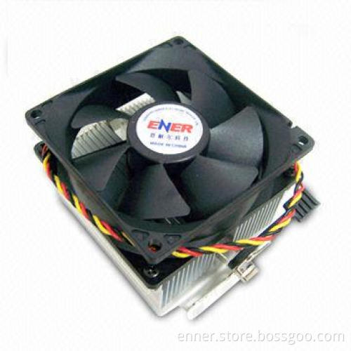 CPU Cooler with Aluminum Heatsink and Two Ball Bearing, DC Fan Measures 80 x 80 x 25mm